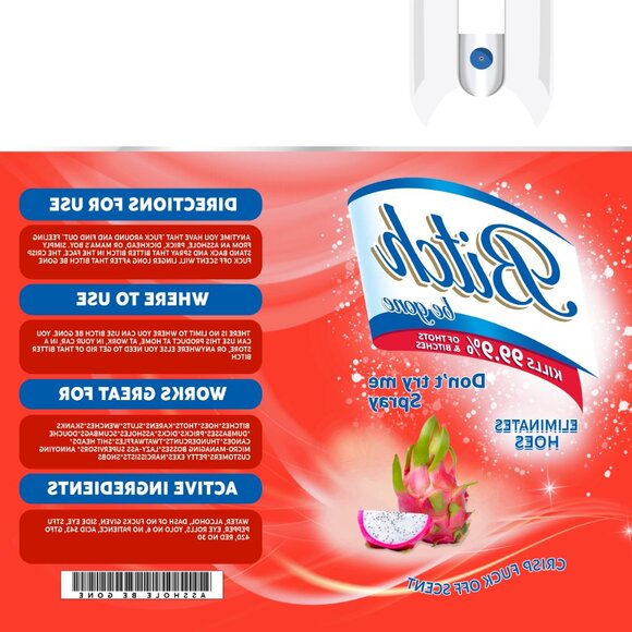 B*tch Be Gone Tumbler, Lysol Spray Parody Tumbler, Funny Spray Bottle Design - Picture 2 of 7